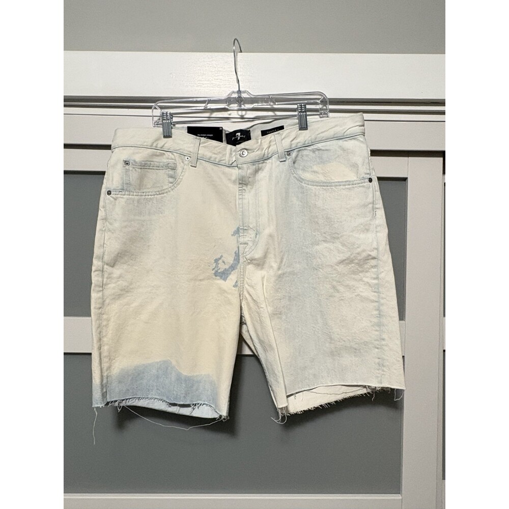 NWT 7 For All Mankind Men's Cooper J Modern   Jean Shorts Jorts Cloud Wash 40
